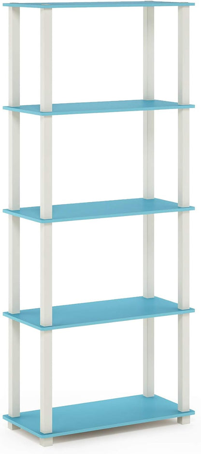 Furinno TURN-S-TUBE Book Shelf, 5-Tier Toolless Storage Shelves - Image 5