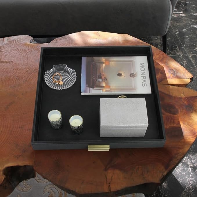 HofferRuffer Elegant Decorative Serving Tray, Coffee Table Serve Tea, Coffee or - Image 7