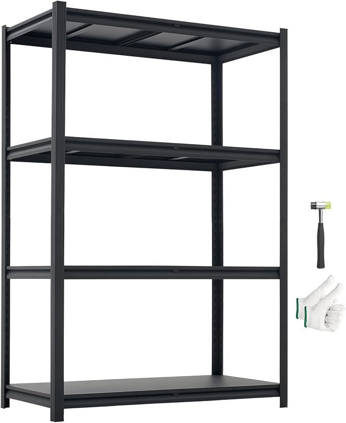 VEVOR Storage Shelves, 4-Tier Adjustable, 2400 lbs Capacity, Heavy Duty Garage by VEVOR