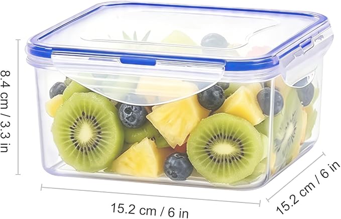 KIGI 42 oz Square Food Storage Containers, Leak-proof &Airtight, 4-Sided - Image 4