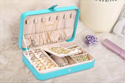 LANDICI Small Jewelry Box for Women Girls, PU Leather Travel Jewelry Organizer - Image 8