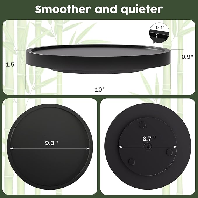 Turntable Vanity Tray 10 Inch for Perfume Candle, Bamboo Kitchen Sink - Image 4