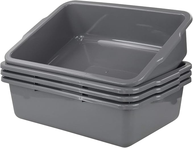 4-Pack Large Plastic Bus Box, Commercial Tote Box, 32 L, and cleaning tasks - Image 7