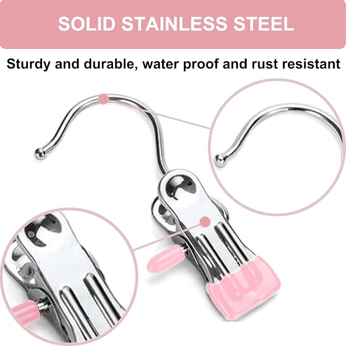Boot Hangers for Closet, Hanging Clips Laundry Hooks Clothes Pins Closet Hanger - Image 3