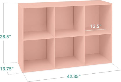 Best Choice Products Kids Bookcase 6-Cube Storage Organizer, 13.5in Shelf - Image 2