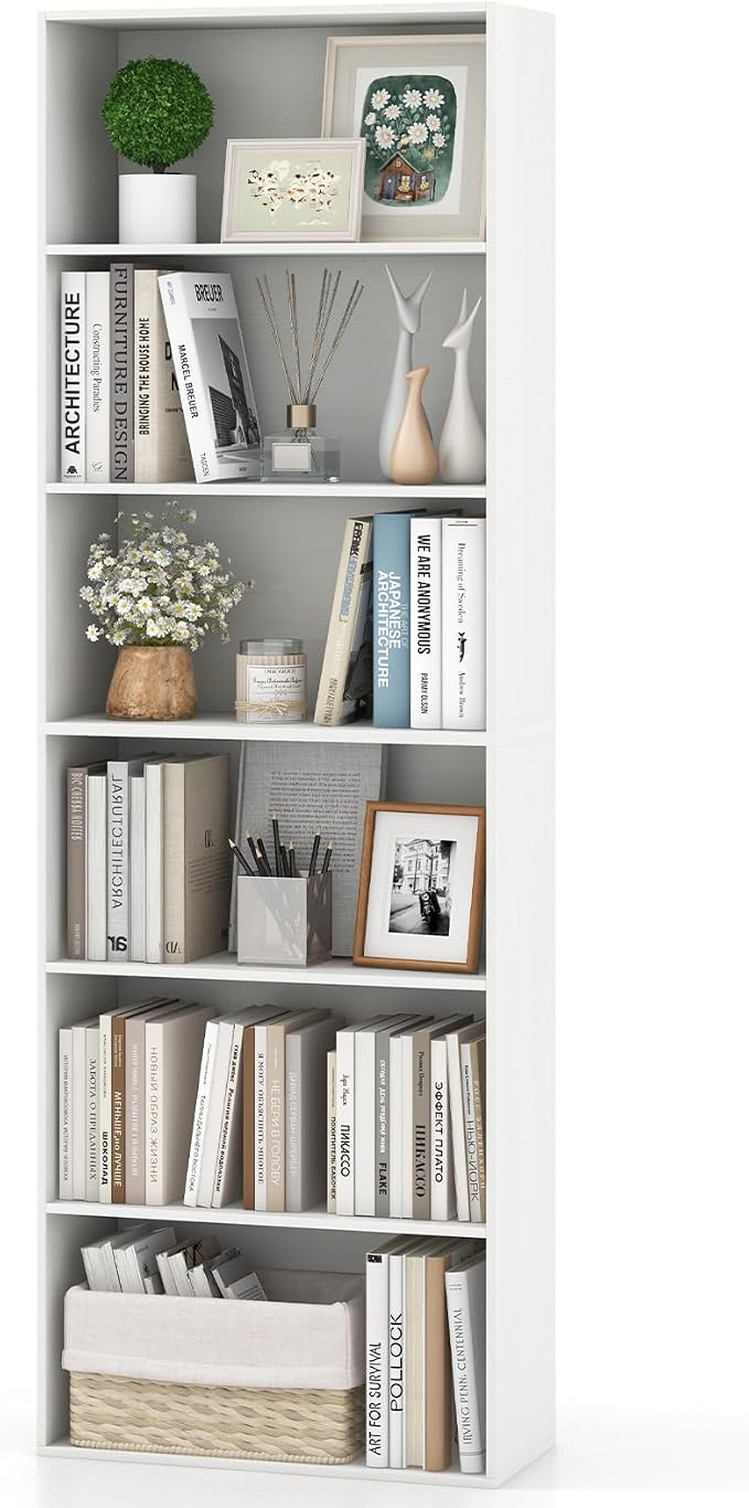 Giantex 6-Tier Bookcase, Freestanding Storage Organizer w/Open Shelves by Giantex