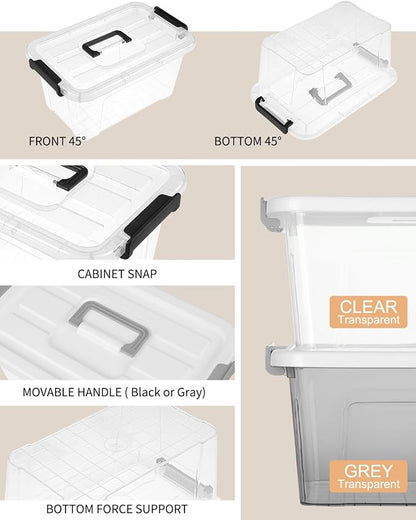 NUMIFUN 7Qt Plastic Storage Bins - Image 8