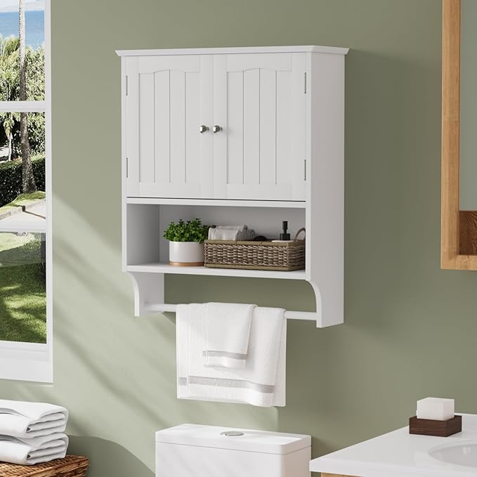 Smuxee White Bathroom Cabinet Wall Mounted - Image 3