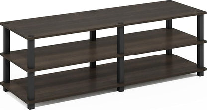 Furinno 14038DBR/BK TST No Tools 3-Tier Wide Shoe Storage Rack, Dark - Image 5
