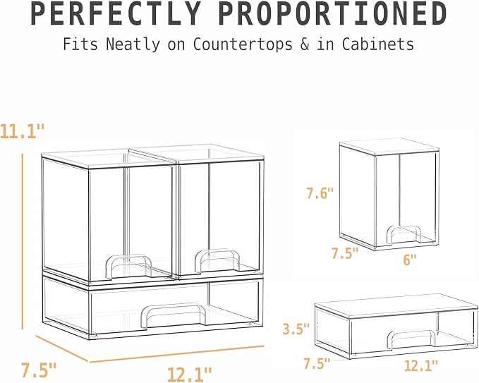 Baby Bottle Organizer, Large Capacity Stackable Acrylic Storage - Image 2
