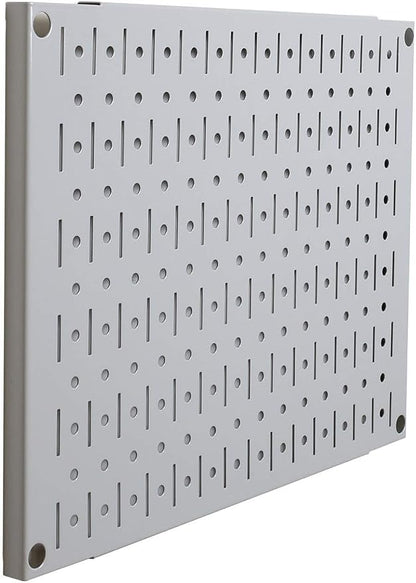 Wall Control Pegboard Wall Organizer Tiles Modular Grey Metal Pegboard Tiling - Image 2