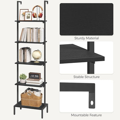 Ladder Shelf, 5-Tier Bookshelf, Ladder Bookcase - Image 7