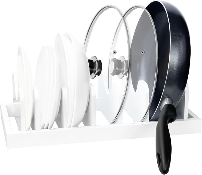 MinBoo Bamboo Pot Lid Organizer Pot Lid Holder, Pot and Pan Organizer Drawer by MinBoo