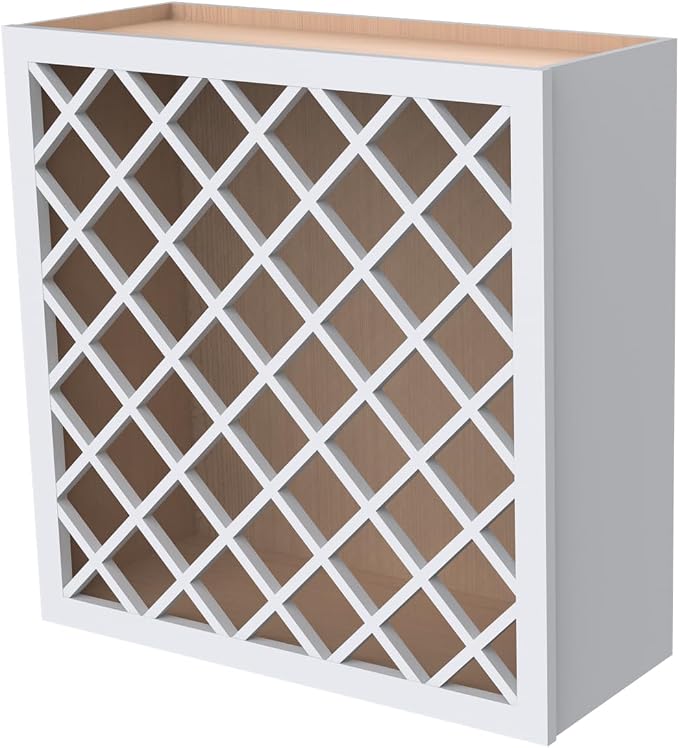 Solid Wood RTA Wine Bottle Rack Wall Cabinet by CozyHommie