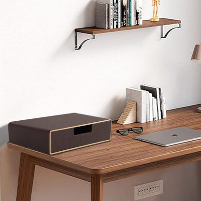 Stackable Organizer Drawer Classic Brown Pu Leather Handmade, Organize Home - Image 5