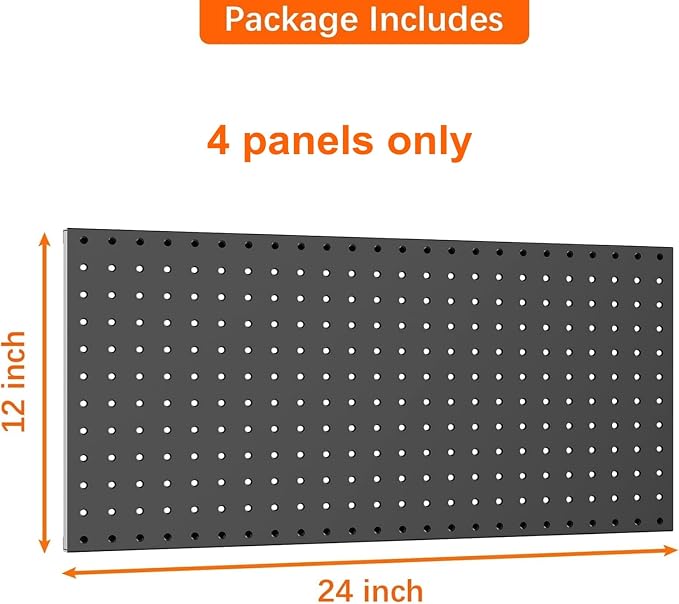 WALMANN Metal Pegboard Panels for Wall Tools Storage Pegboard for Garage - Image 3