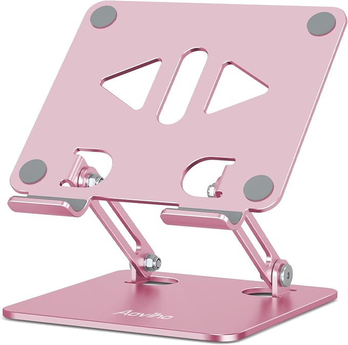 Tablet Stand Holder for Desk, Adjustable Desktop Tablet Holder, Foldable by Aoviho
