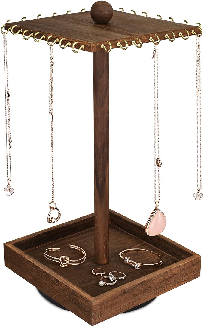 Ikee Design Wood Rotating Jewelry Display by IkeeDesign