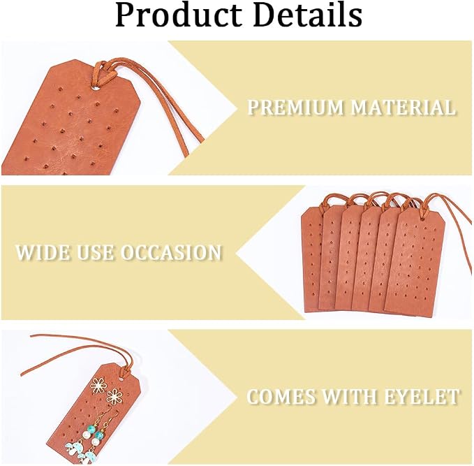 6Pcs 32 Holes PU Leather Pierced Earring Organizer - Image 6