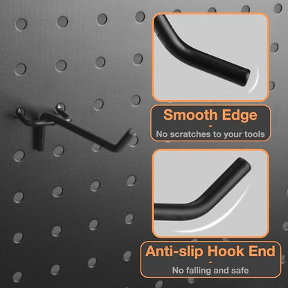 G.CORE 24-Pack Pegboard Hooks, Heavy Duty Metal Shelving Brackets, Wall - Image 8