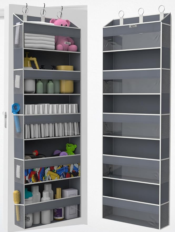 Over the Door Organizer with 5 Large Pockets & 10 Mesh Side Pockets – Durable by Unknown