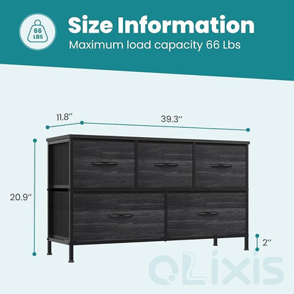 OLIXIS 5 Drawer Dresser for Bedroom, Storage Organizer Unit for Closet | Chest - Image 4