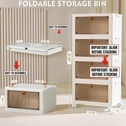 YFXCVSL 4 Tier Plastic Storage Bins - Image 7