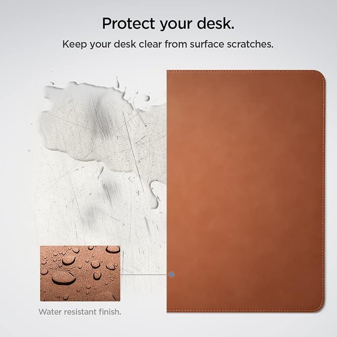 Spigen Desk Pad 35.4" x 15.7" Non-Slip Base Waterproof PU Leather Desk Mat Desk - Image 4