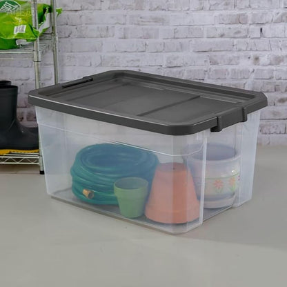 76 Quart Durable Clear Plastic Storage Bins, Storage Container - Image 3