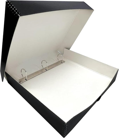 Lineco Archival Oversized 3-Ring Album Box, 13.25x11.75x2.5 inch, Holds Up 55 by Lineco