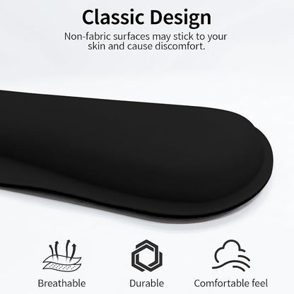 Bloss 2 Black Wrist Rest for Mouse & Keyboard, Ergonomic Wrist Support | Soft - Image 8