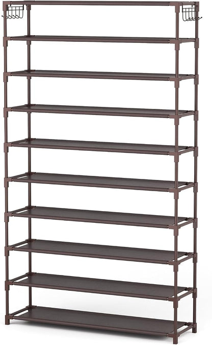 LANTEFUL 10 Tiers Shoe Rack 50 Pairs Large Capacity Tall Shoe Organizer Sturdy - Image 8