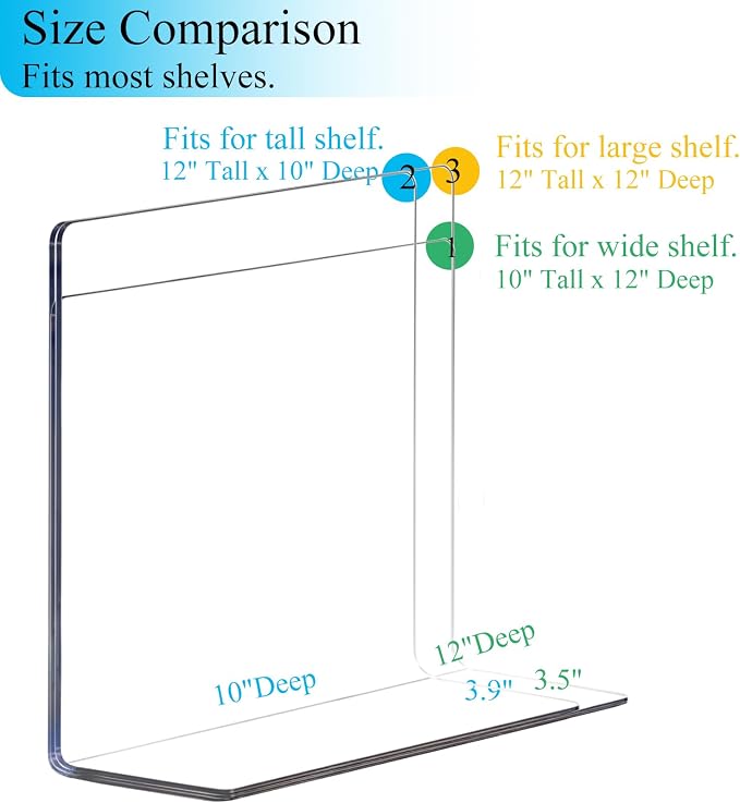 Shelf Dividers for Closet Organization: Acrylic Shelf Dividers for Clothes - Image 4