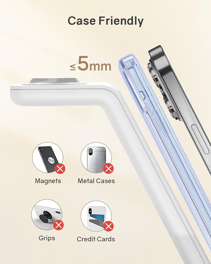Wireless Charging Station for Apple - 3 in 1 Wireless Charger Stand Dock Watch - Image 7