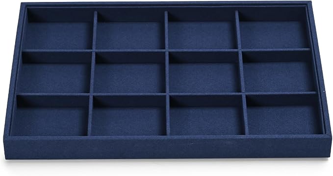 12 Grids Jewelry Tray Bracelet Tray Bangle Tray Microfiber Jewelry Display Tray - Image 8