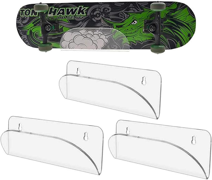 BiJun Skateboard Wall Mount Display Rack Skateboard Hanger Wall Mount Deck by BiJun