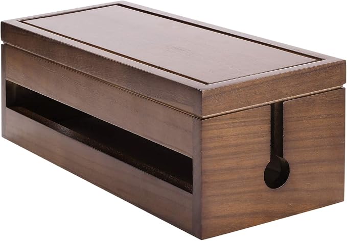 Changsuo Cable Management Box Wooden Cord Organizer Box by ChangsuoProducts