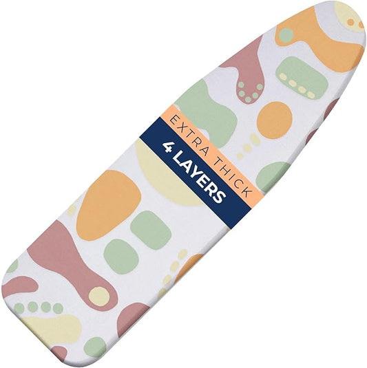 Ironing Board Cover and Pad Extra Thick Heavy Duty Padded 4 Layers Non Stick by happhom