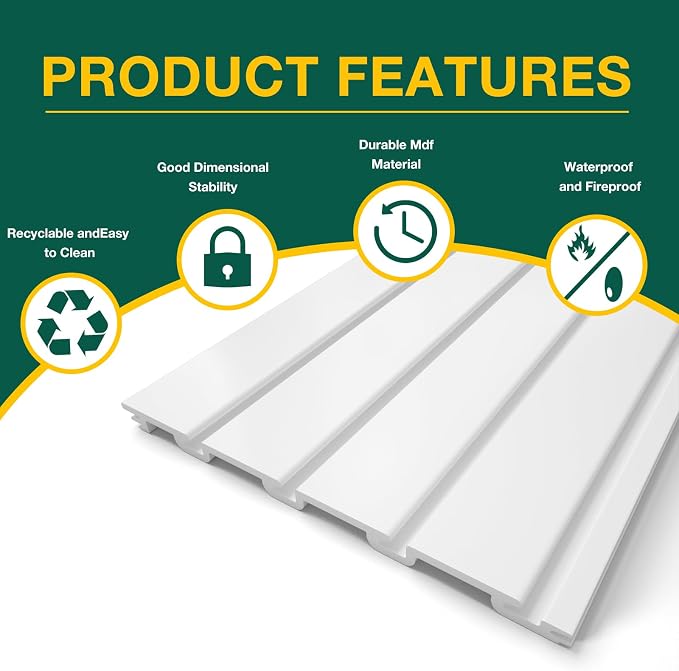 Yuzzy Slat Wall Paneling 4 x 8ft, Garage Slatwall Panel Wall Storage Systems - Image 2
