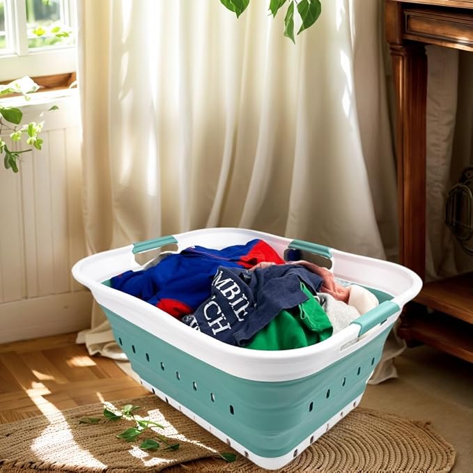 SAMMART 42L Collapsible Plastic Laundry Basket - Image 2