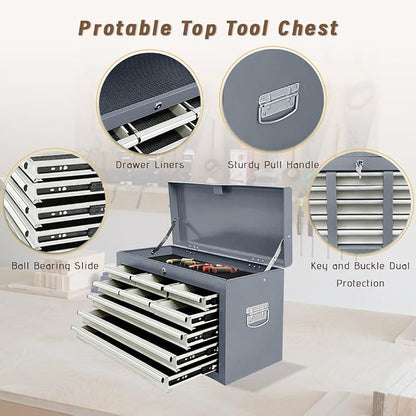 13-Drawer Double Doors Handle Rolling Tool Chest, 2 in 1 Detachable Rolling - Image 4