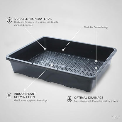 Durable Resin Seedling Tray for Indoor Plant Propagation, Sturdy Germination - Image 5