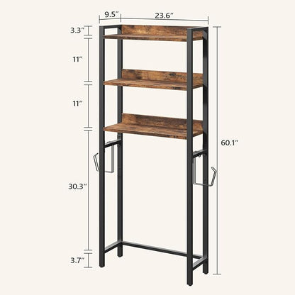 MAHANCRIS Over The Toilet Storage Rack, 3 Tier Bathroom Organizer Over Toilet - Image 2