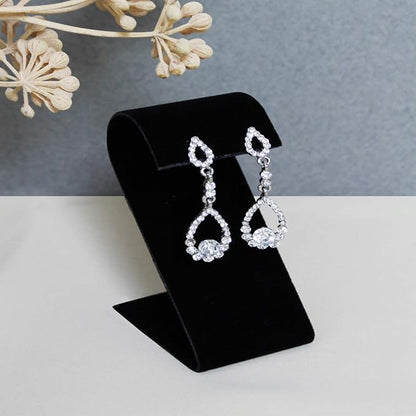 MOOCA 6 Black Velvet Earring Stand Showcase Displays Earring Jewelry Display - Image 6