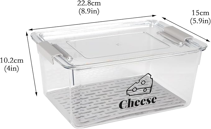 Cheese Holder Food Storage, Airtight Cheese Storage Box - Image 7