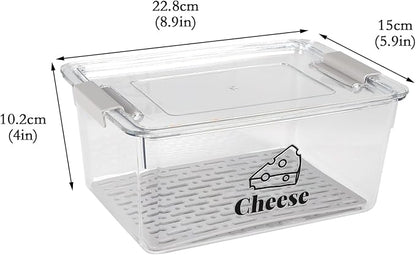 Cheese Holder Food Storage, Airtight Cheese Storage Box - Image 7