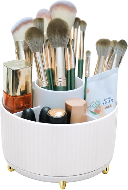 Makeup Brushes Holder Organizer, 360° Rotating Cosmetic display cases - Image 2