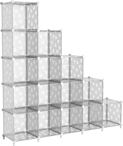 UNKU Cube Storage Organizer, 16 Cube Closet Organizer Storage Shelves, DIY by UNKU