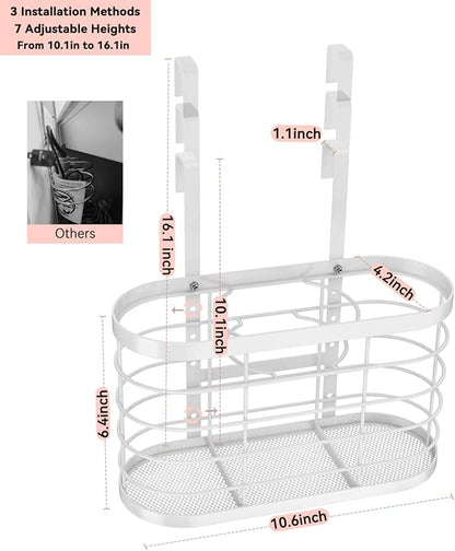 Hair Dryer Holder 3 in 1 Hair Tool Organizer Djustable Height Wall - Image 4