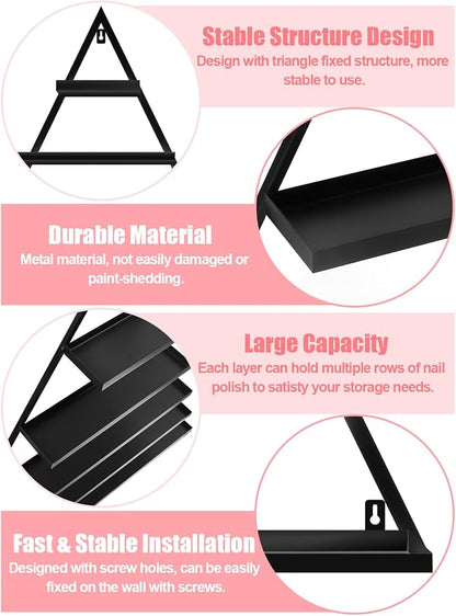 EBANKU 10PCS Nail Polish Racks 5 Tiers Nail Polish Shelf - Image 4